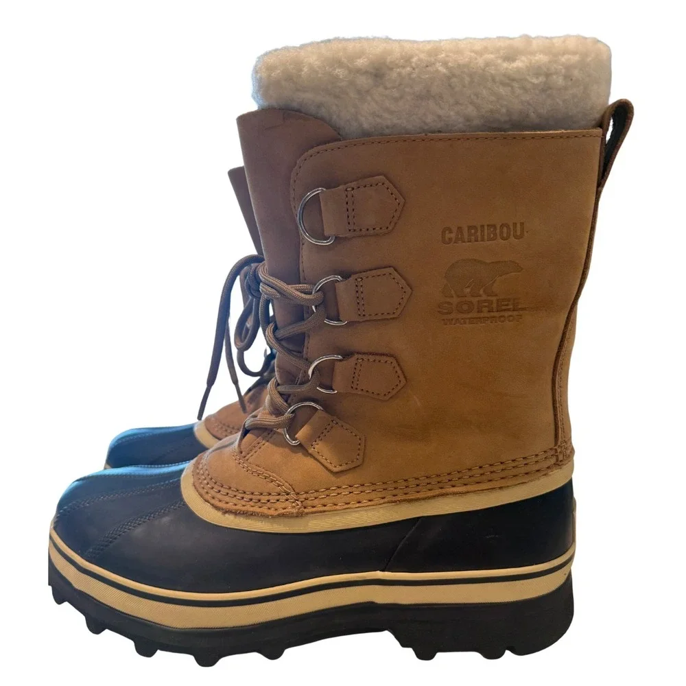 Sorel Caribou Waterproof Snow Boots Women's 8.5 Faux Fur Winter Boots New